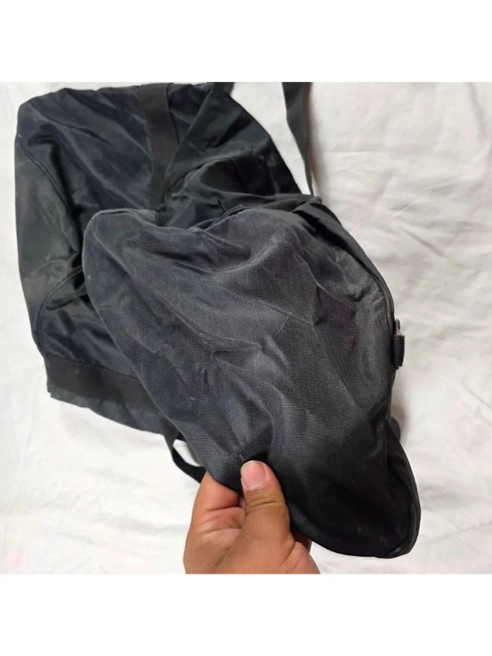 Vintage Eddie Bauer Expedition Outfitter Handled Duffel Bag Black Large